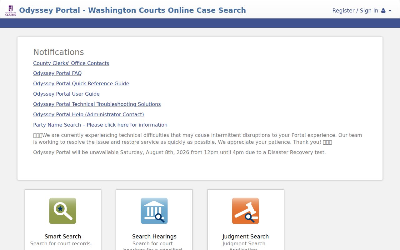 North Lynnwood people search using Snohomish Superior Court Odyssey Portal