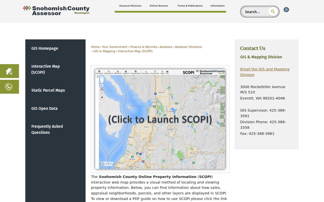 North Lynnwood people search using SCOPI parcel viewer instructions